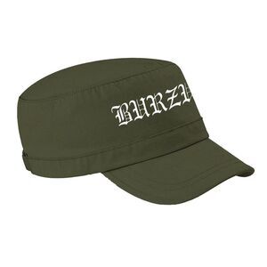Burzum Logo Peaked Army Cap / Olive Green